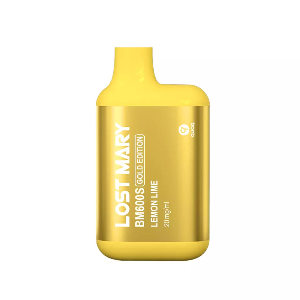 Lost Mary BM600S GOLD Disposable Vape Elf Bar 600Puff 20mg Nic Salt ecig Pen Kit (PACK OF 10)