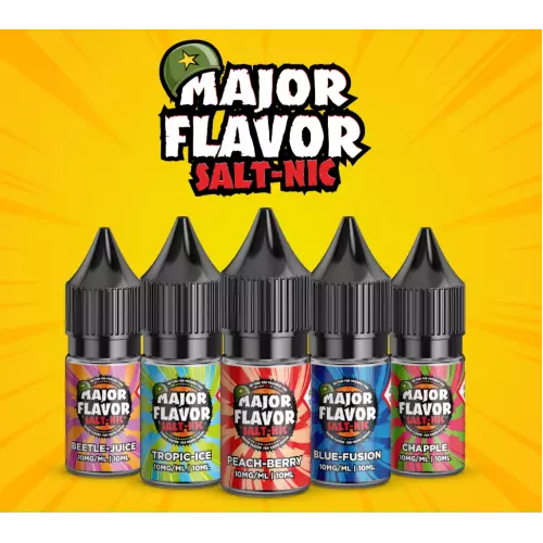 Major Flavor Salts 10ml Nic Salt 10mg & 20mg (PACK OF 10)