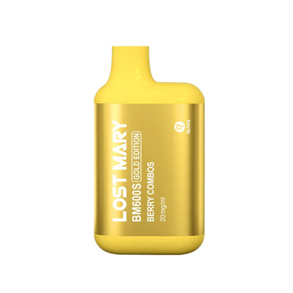 Lost Mary BM600S GOLD Disposable Vape Elf Bar 600Puff 20mg Nic Salt ecig Pen Kit (PACK OF 10)