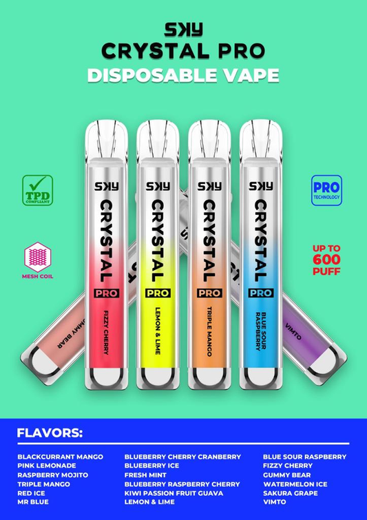 Sky Crystal Pro 20mg 2ml Disposable Vape (600 puff)